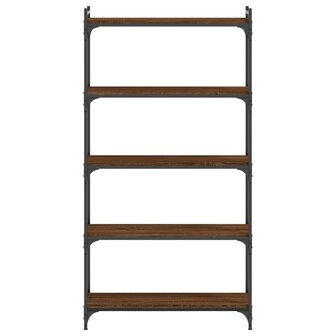 Boekenkast 5-laags 80x30x154 cm bewerkt hout bruineikenkleurig 8721012194632 4