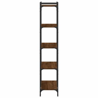 Boekenkast 5-laags 80x30x154 cm bewerkt hout bruineikenkleurig 8721012194632 5