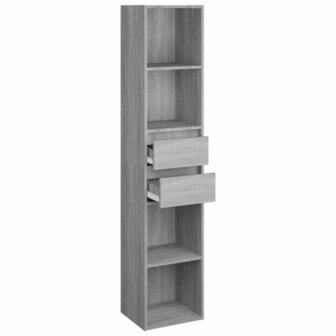 Boekenkast 36x30x171 cm bewerkt hout grijs sonoma eikenkleurig 8720286954522 5