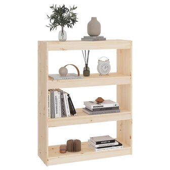 Boekenkast/kamerscherm 80x30x103,5 cm massief grenenhout 8720286608883 3