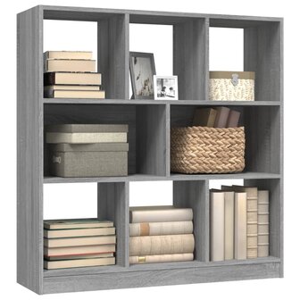 Boekenkast 97,5x29,5x100 cm bewerkt hout grijs sonoma eiken 8720845694104 3