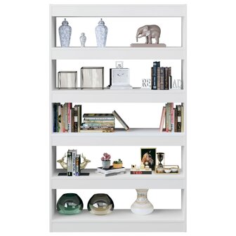 Boekenkast/kamerscherm 100x30x166 cm hoogglans wit 8720286843857 4