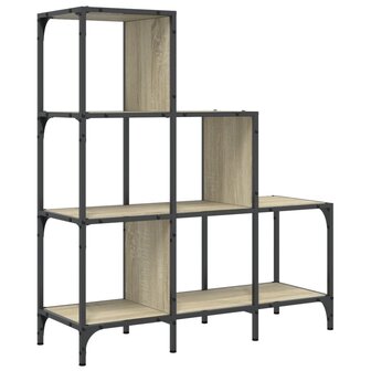 Boekenkast 92x30x102 cm bewerkt hout en metaal sonoma eiken 8721012479760 7