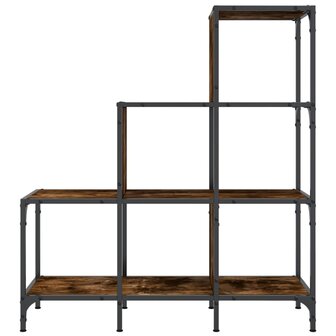 Boekenkast 92x30x102 cm bewerkt hout en metaal gerookt eiken 8721012479777 5