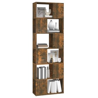 Boekenkast/kamerscherm 60x24x186 cm gerookt eikenkleurig 8720287125136 4