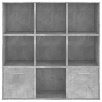 Boekenkast 98x30x98 cm bewerkt hout betongrijs 8719883869780 6