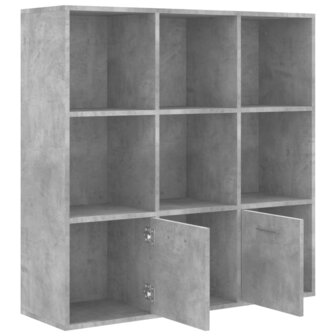 Boekenkast 98x30x98 cm bewerkt hout betongrijs 8719883869780 7