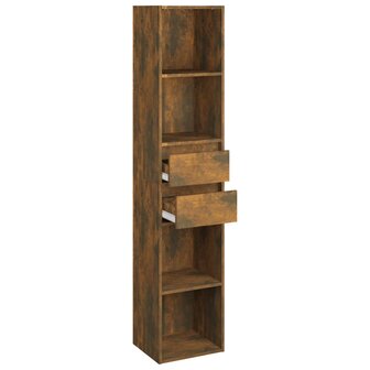 Boekenkast 36x30x171 cm bewerkt hout gerookt eikenkleurig 8720286954515 5