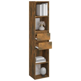 Boekenkast 36x30x171 cm bewerkt hout gerookt eikenkleurig 8720286954515 6