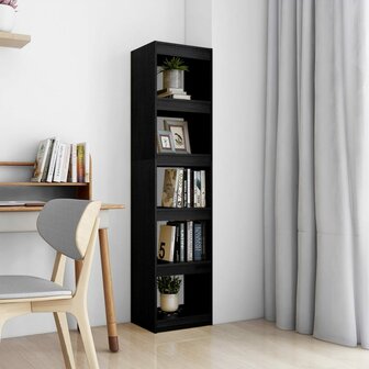 Boekenkast/kamerscherm 40x30x167,5 cm massief grenenhout zwart 8720286608524 1