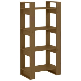 Boekenkast/kamerscherm 60x35x125 cm massief hout honingbruin 8720286905258 2