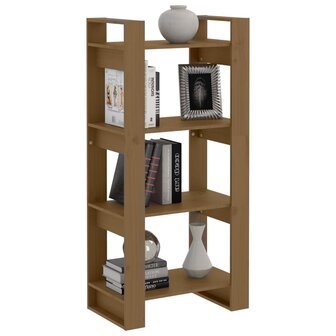 Boekenkast/kamerscherm 60x35x125 cm massief hout honingbruin 8720286905258 5