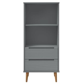 Boekenkast MOLDE 60x35x133,5 cm massief grenenhout grijs 8720845542269 4