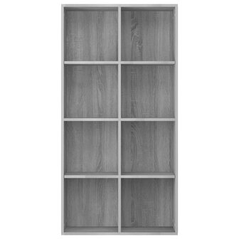 Boekenkast 66x30x130 cm bewerkt hout sonoma grijs 8720286975121 3