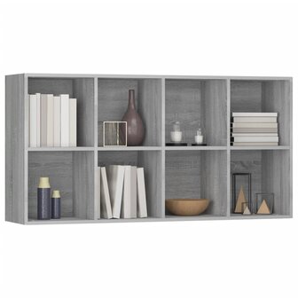 Boekenkast 66x30x130 cm bewerkt hout sonoma grijs 8720286975121 9