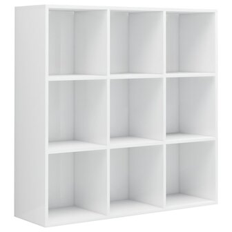 Boekenkast 98x29x97,5 cm bewerkt hout hoogglans wit 8719883869896 2