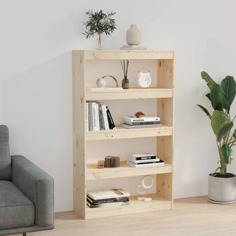 Boekenkast/kamerscherm 80x30x135,5 cm massief grenenhout 8720286608937 3