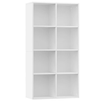 Boekenkast/dressoir 66x30x130 cm bewerkt hout wit 8719883673141 2