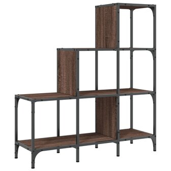 Boekenkast 92x30x102 cm bewerkt hout en metaal bruin eiken 8721012479791 2