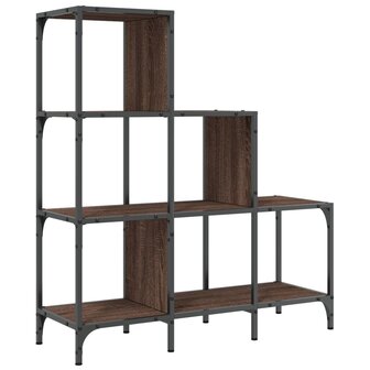 Boekenkast 92x30x102 cm bewerkt hout en metaal bruin eiken 8721012479791 7