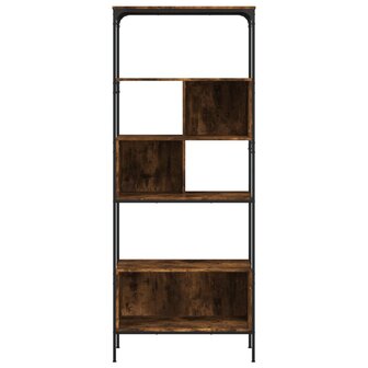 Boekenkast 5-laags 76x33x188,5 cm bewerkt hout gerookt eiken 8721012340565 5