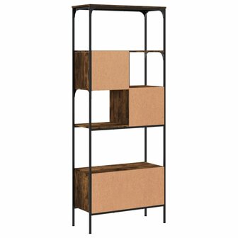 Boekenkast 5-laags 76x33x188,5 cm bewerkt hout gerookt eiken 8721012340565 7