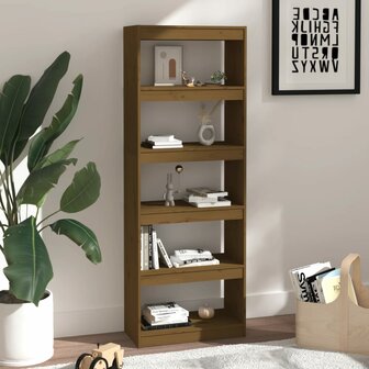 Boekenkast/kamerscherm 60x30x167,5 cm grenenhout honingbruin 8720286608760 6