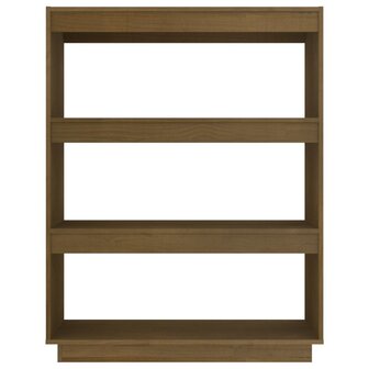 Boekenkast/kamerscherm 80x35x103 cm grenenhout honingbruin 8720286816189 5