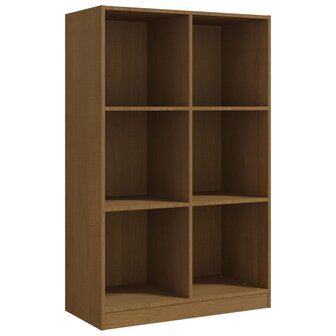 Boekenkast 70x33x110 cm massief grenenhout honingbruin 8720286772867 2