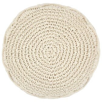 Poef macram&eacute; handgemaakt 45x30 cm katoen 8718475735335 2