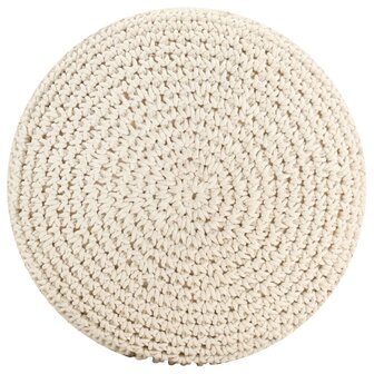 Poef macram&eacute; handgemaakt 45x30 cm katoen 8720286181034 2