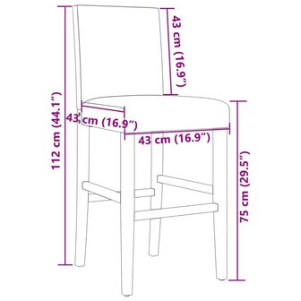 Barstoelen 2 st massief rubberhout en stof 8721012879348 10