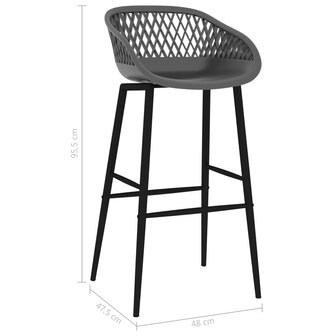 Barstoelen 4 st grijs 8719883791319 7