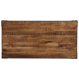 Eettafel 120 cm massief ruw mangohout en staal 8718475626152 4