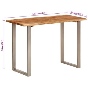 Eettafel 110x50x76 cm massief acaciahout 8720845524050 8