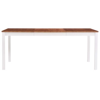 Eettafel 180x90x73 cm grenenhout wit en bruin 8719883678283 2