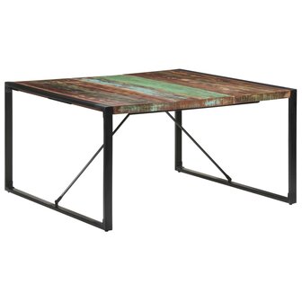 Eettafel 140x140x75 cm massief gerecycled hout 8720286104651 8