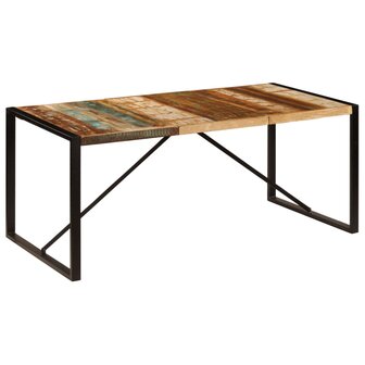 Eettafel 180x90x75 cm massief gerecycled hout 8719883551036 8