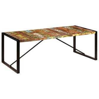 Eettafel 220x100x75 cm massief gerecycled hout 8719883550978 1