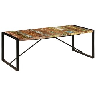 Eettafel 220x100x75 cm massief gerecycled hout 8719883550978 7