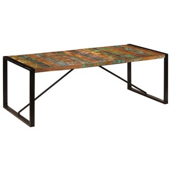 Eettafel 220x100x75 cm massief gerecycled hout 8719883550978 8