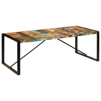 Eettafel 220x100x75 cm massief gerecycled hout 8719883550978 9