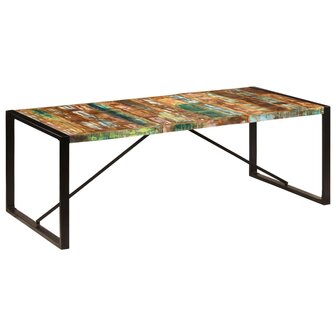 Eettafel 220x100x75 cm massief gerecycled hout 8719883550978 10