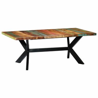 Eettafel 200x100x75 cm massief gerecycled hout 8719883551173 1