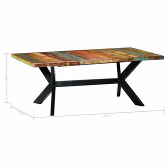 Eettafel 200x100x75 cm massief gerecycled hout 8719883551173 5