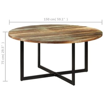 Eettafel 150x75 cm massief gerecycled hout 8720286602751 8