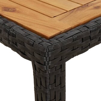 Tuintafel 190x90x75 cm poly rattan en acaciahout zwart 8720286666586 5