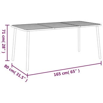 Tuintafel 165x80x71 cm staal antracietkleurig 8720845775117 6