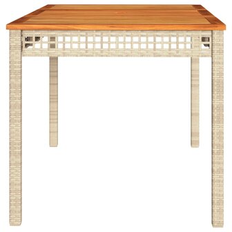 Tuintafel 140x80x75 cm poly rattan en acaciahout beige 8721012308145 5