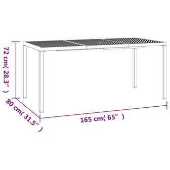 Tuintafel 165x80x72 cm staal antracietkleurig 8720845775179 7